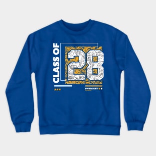 Class of 2028 Urban Streetwear // Graduation Class of '28 Gold Crewneck Sweatshirt